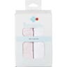 Tex baby lot de 2 draps housse unis rose 60 x 120cm coton bio