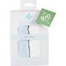 Lot de draps housse unis bleu 60x120cm coton bio Tex