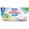 Nestlé p'tit onctueux bio nature sucre de canne dès 6 mois 4x90g