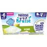 Nestlé p'tit brassé poire 4x90g dès 6 mois
