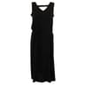 Robe longue fines bretelles SOLID BLACK T50