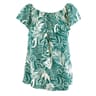 Tee shirt manches courtes femme GREEN AOP LEAF T38
