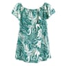 Tee shirt manches courtes femme GREEN AOP LEAF T38