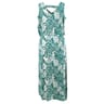 Robe longue fines bretelles GREEN AOP LEAF T38