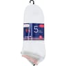 5 paires de socquettes courtes bord brillant femme BLANC LUREX 36/41