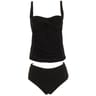 Ensemble takini SOLID BLACK T48