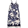 Robe longue fines bretelles IMPRIME BLEU INDIGO T38