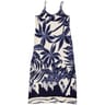 Robe longue fines bretelles IMPRIME BLEU INDIGO T46