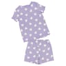 Pyjashort manches courtes fille PURPLE AOP HEART 10 ANS