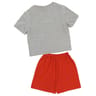 Pyjashort manches courtes garçon GRIS CHINE/ROUGE 10 ANS