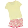 Pyjama court JAUNE AOP T46/48