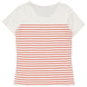 Tee shirt manches courtes femme ECRU RAYE ORANGE T38\40