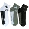 3 paires de socquettes de sport homme KAPPA LOT2 BLANC/KAKI/NOIR T43\46