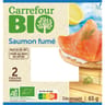 Carrefour bio 2 tranches saumon fumé 65g