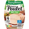 Fleury michon 4 tranches de rôti de poulet cuit conservation sans nitrite 150G