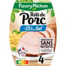 Fleury michon Roti de porc -25%sel 4tranches 160g