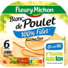Fleury michon blanc de poulet -25%sel 6 tranches 180g