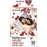 Fujifilm film instax mini heart sketch