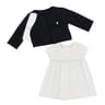 Ensemble robe 3 pièces MARINE/BLANC 36 MOIS