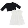 Ensemble robe 3 pièces MARINE/BLANC 36 MOIS