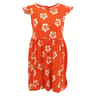 Robe manches courtes ORANGE 6 ANS