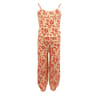 Combilongue WHITE/AOP FLOWER ORANGE 6 ANS