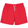 Short de bain uni ROUGE L
