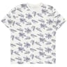 Tee shirt manches courtes piqué aop BLANC XXL