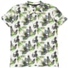 Polo manches courtes piqué aop crane BLANC L