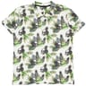 Polo manches courtes piqué aop crane BLANC XXL