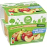 Carrefour classic' coupelles pommes poire pêche sans sucre ajoutés - 800g