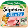 Fleury Michon jambon supérieur -25% de sel conservation sans nitrite 2 tranches 70g