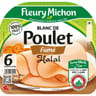 Fleury michon 6 tranches fines blanc de poulet fumé halal soit 180g