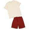 Pyjashort print ECRU/BORDEAUX XXL