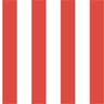 50 serviettes en ouate 40x40cm 3 plis stripes rouge
