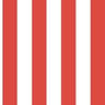 50 serviettes en ouate 40x40cm 3 plis stripes rouge