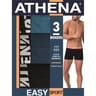 Lot de 3 boxers ligne Easy sport Athena NOIR T5