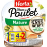 Herta blanc de poulet nature sans nitrite 4 tranches + 2 offertes 210g