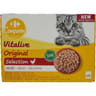 Carrefour campanino pâtés pour chat viande légume gelée x12 - 1.2kg