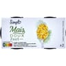 Simpl maïs doux grain nat s 1/4 x2 165 g