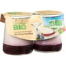 Carrefour bio yaourt au lait de brebis sur lit aux myrtilles bio 2x125g