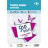 Carrefour 500 feuilles simples perforées 21x29.7 cm grands carreaux