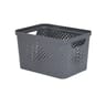 Carrefour home panier de rangement gris 16l