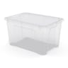 Carrefour home boîte de rangement transparente 45l