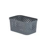 Carrefour home panier de rangement gris 4.5l