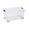 Carrefour home boite de rangement transparent à roue XXL