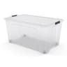 Carrefour home boite de rangement transparent à roue XXL