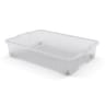 Carrefour home boîte de rangement dessous de lit transparente 50l