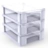 Carrefour home tour de rangement taille mini (format A5) - 3 tiroirs