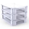Carrefour home tour de rangement taille mini (format A4) - 3 tiroirs